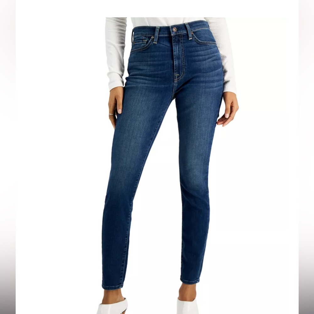 7 For All Mankind Gwenevere Dark Wash Skinny Jeans Woman’s Size 26